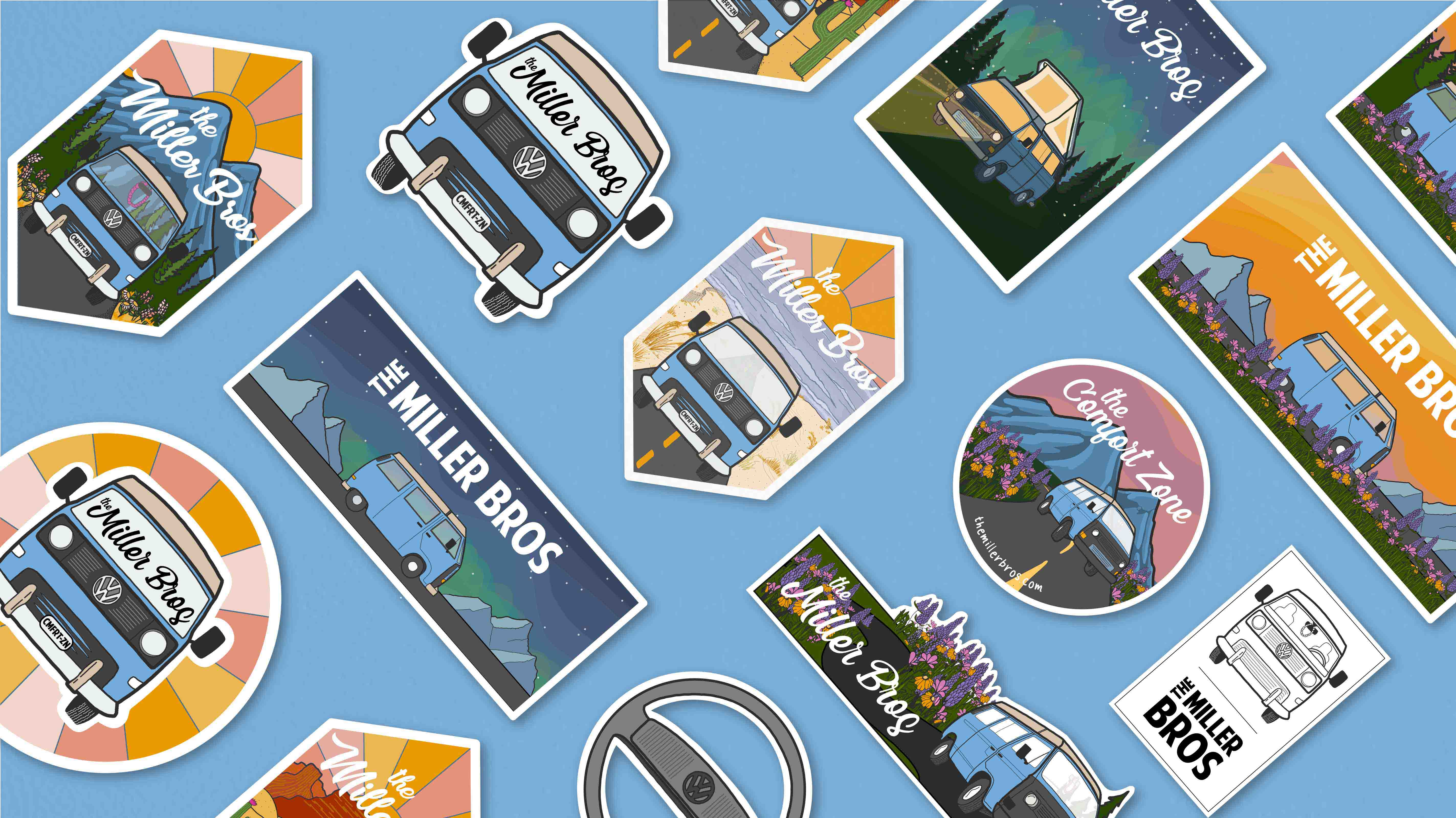 Miller Bros Sticker layout