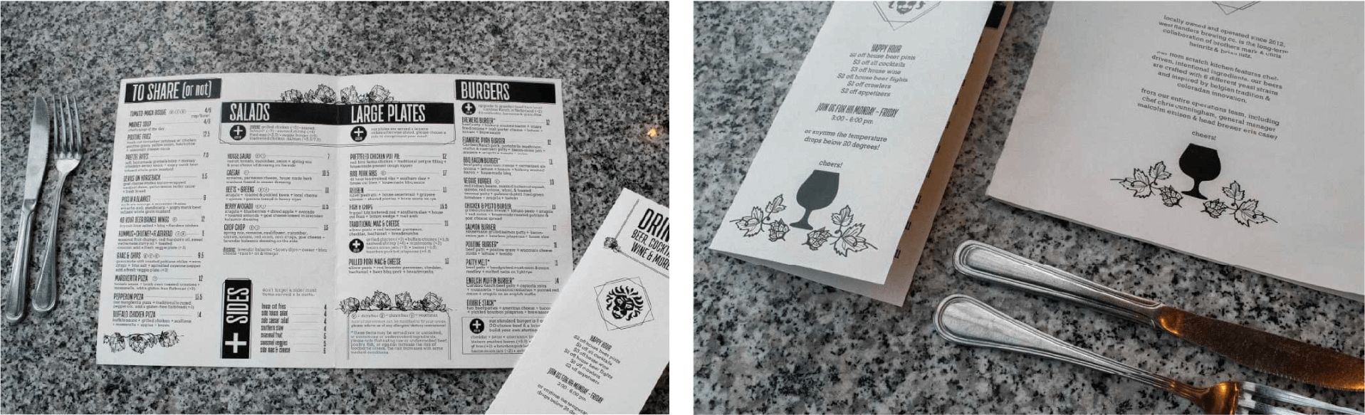 drink menu details